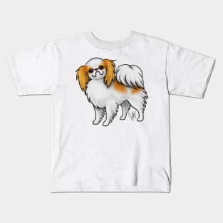 Dog - Japanese Chin - Brown and White Kids T-Shirt